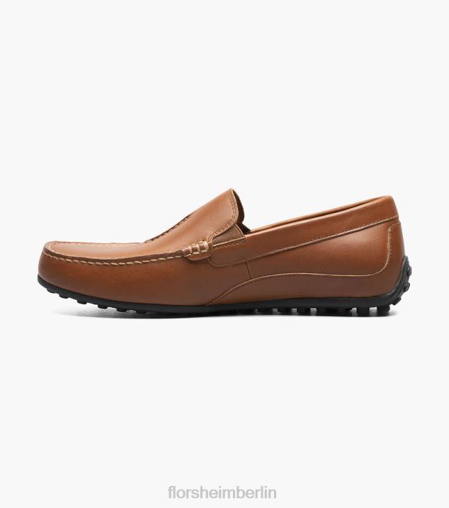 D280106 Sattelbräune Schuhwerk Männer Florsheim Throttle Moc-Toe-Loafer im venezianischen Stil