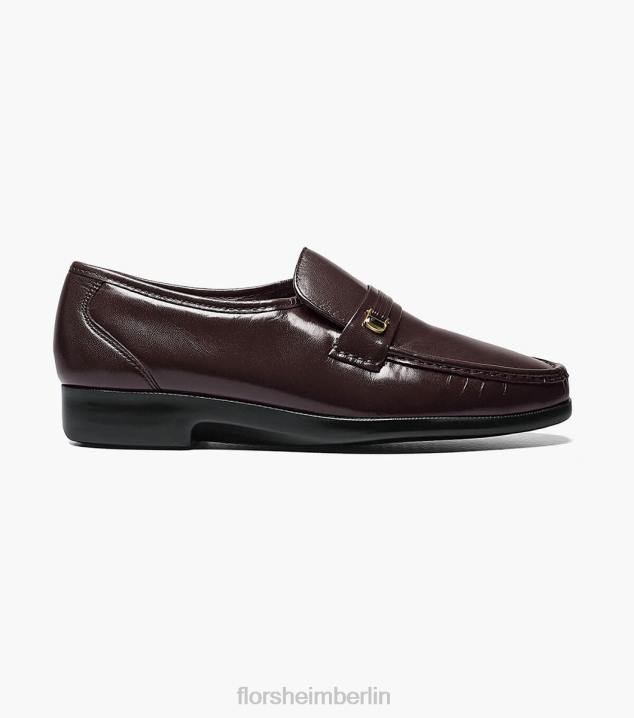 D280133 Burgund Schuhwerk Männer Florsheim Riva Moc-Toe-Slipper