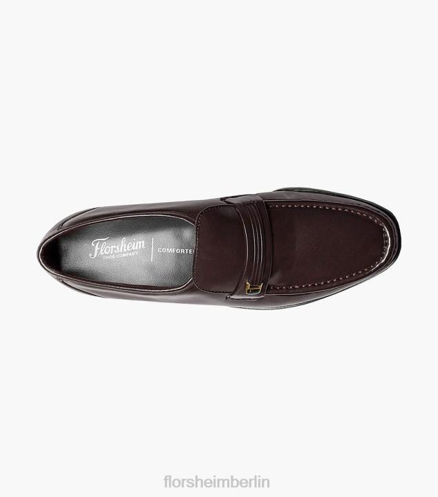 D280133 Burgund Schuhwerk Männer Florsheim Riva Moc-Toe-Slipper