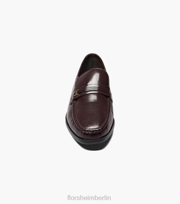 D280133 Burgund Schuhwerk Männer Florsheim Riva Moc-Toe-Slipper