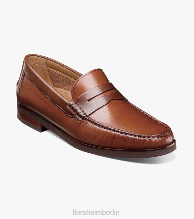 D280177 Cognac-Multi Schuhwerk Männer Florsheim Berkley Flex Moc Toe Penny Loafer