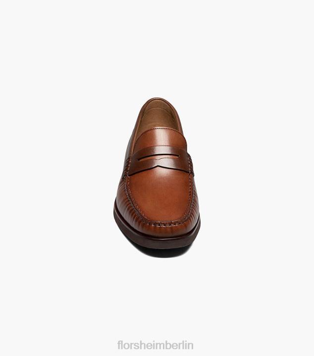 D280177 Cognac-Multi Schuhwerk Männer Florsheim Berkley Flex Moc Toe Penny Loafer
