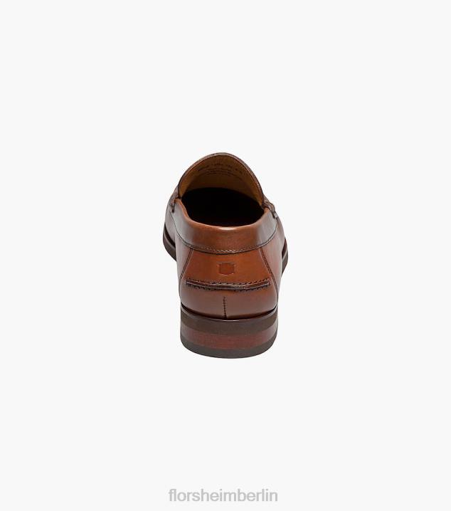 D280177 Cognac-Multi Schuhwerk Männer Florsheim Berkley Flex Moc Toe Penny Loafer