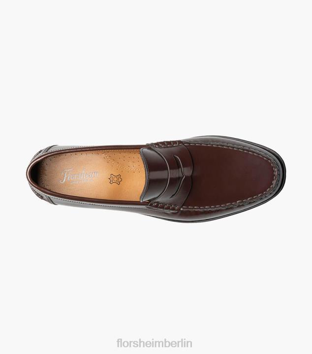 D280178 Burgund Schuhwerk Männer Florsheim Berkley Flex Moc Toe Penny Loafer