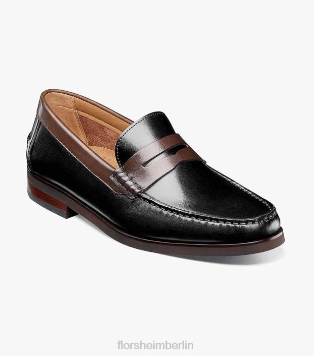 D280179 schwarz und braun Schuhwerk Männer Florsheim Berkley Flex Moc Toe Penny Loafer