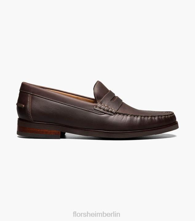 D280180 braunes Ch Schuhwerk Männer Florsheim Berkley Flex Moc Toe Penny Loafer