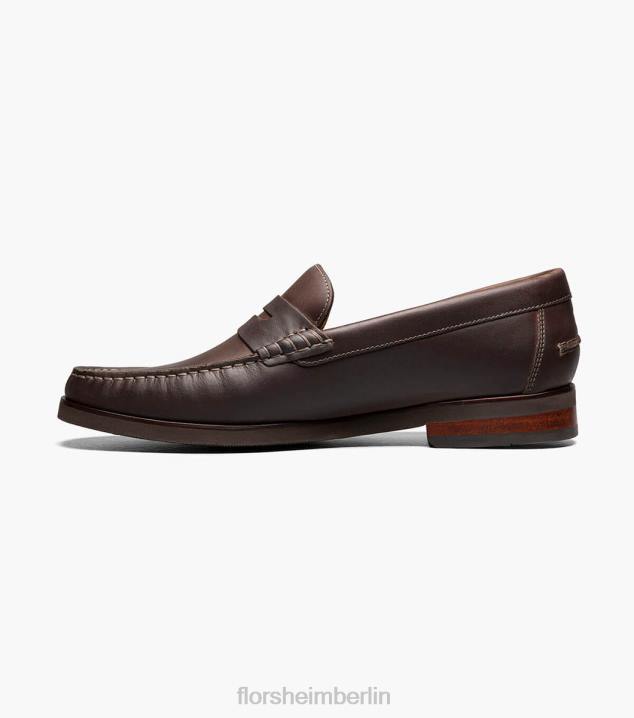 D280180 braunes Ch Schuhwerk Männer Florsheim Berkley Flex Moc Toe Penny Loafer
