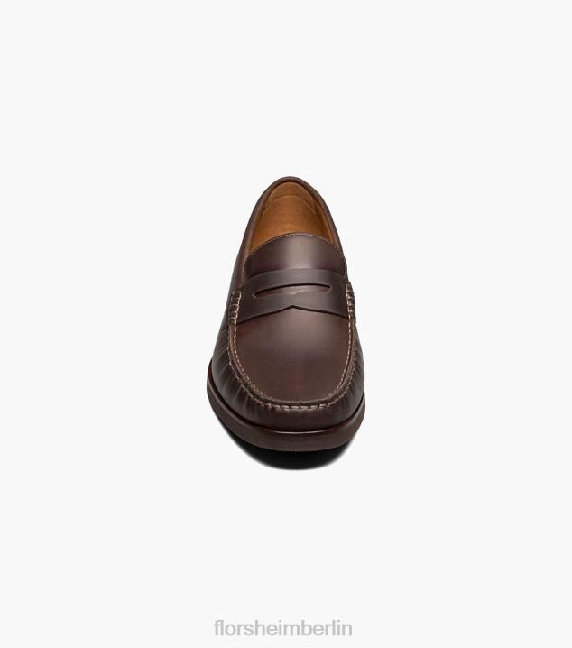 D280180 braunes Ch Schuhwerk Männer Florsheim Berkley Flex Moc Toe Penny Loafer