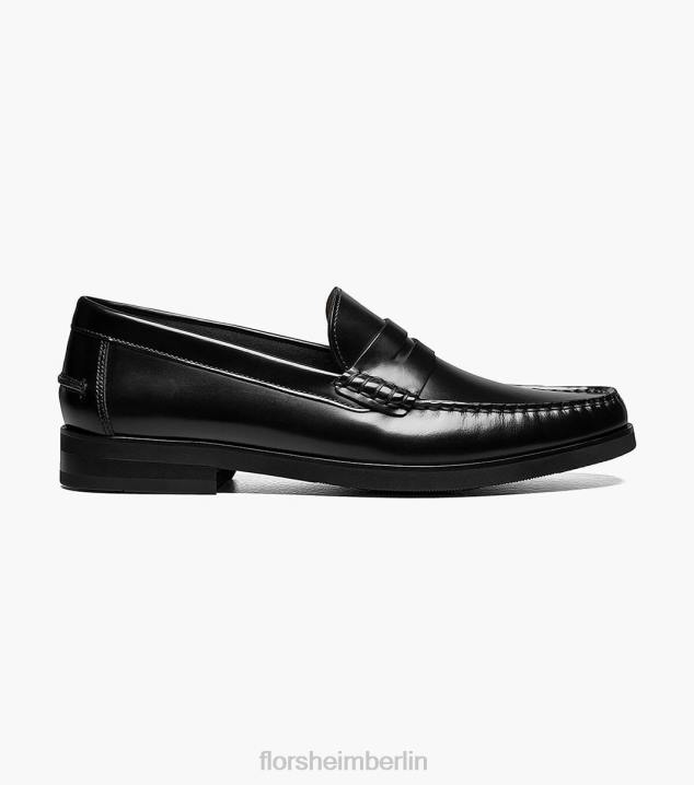 D280181 schwarz glatt Schuhwerk Männer Florsheim Berkley Flex Moc Toe Penny Loafer