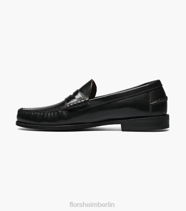 D280182 Schwarz Schuhwerk Männer Florsheim Berkley Moc-Toe-Penny-Loafer