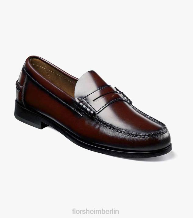 D280183 Burgund Schuhwerk Männer Florsheim Berkley Moc-Toe-Penny-Loafer