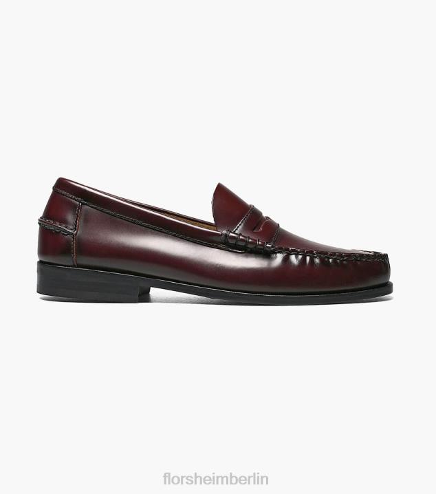 D280183 Burgund Schuhwerk Männer Florsheim Berkley Moc-Toe-Penny-Loafer