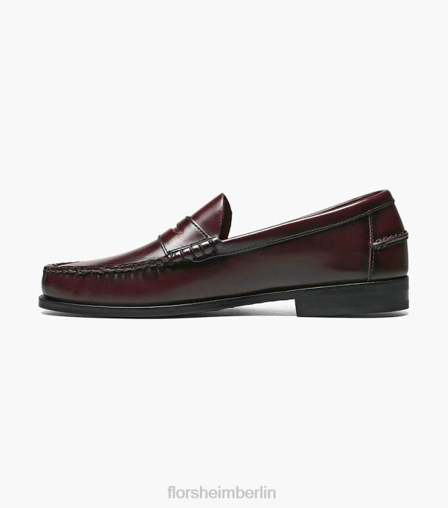 D280183 Burgund Schuhwerk Männer Florsheim Berkley Moc-Toe-Penny-Loafer
