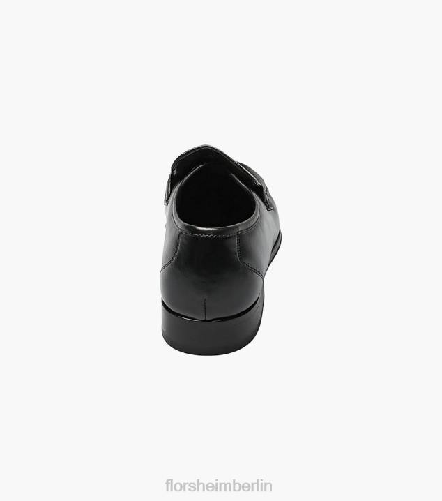 D280189 Schwarz Schuhwerk Männer Florsheim Como Moc-Zehenriemen-Loafer
