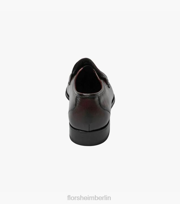 D280190 Schwarzkirsche Schuhwerk Männer Florsheim Como Moc-Zehenriemen-Loafer