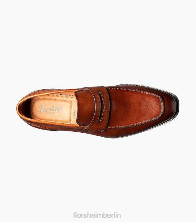 D280198 Cognac Schuhwerk Männer Florsheim Sorrento Moc-Toe-Penny-Loafer