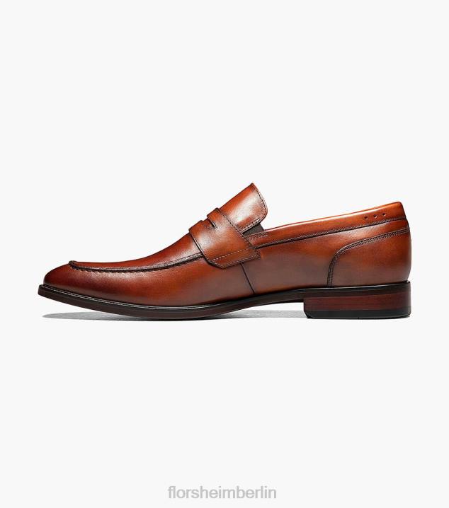 D280198 Cognac Schuhwerk Männer Florsheim Sorrento Moc-Toe-Penny-Loafer