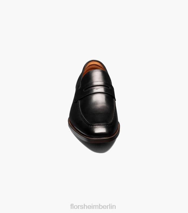D280199 Schwarz Schuhwerk Männer Florsheim Sorrento Moc-Toe-Penny-Loafer
