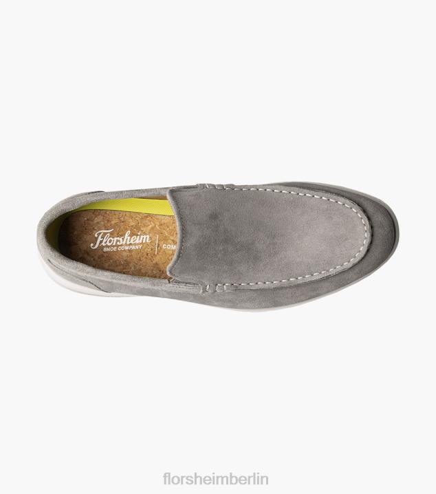 D2801 graues Wildleder Schuhwerk Männer Florsheim Hamptons venezianische Mokassin mit Moc-Toe