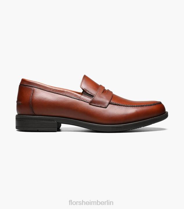 D280201 Cognac Schuhwerk Männer Florsheim Midtown Moc-Toe-Pennyloafer