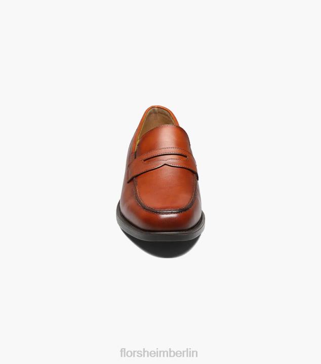 D280201 Cognac Schuhwerk Männer Florsheim Midtown Moc-Toe-Pennyloafer