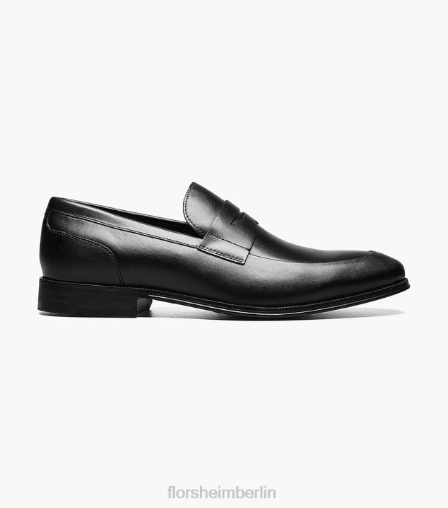 D280213 Schwarz Schuhwerk Männer Florsheim Jetson Moc-Toe-Penny-Loafer