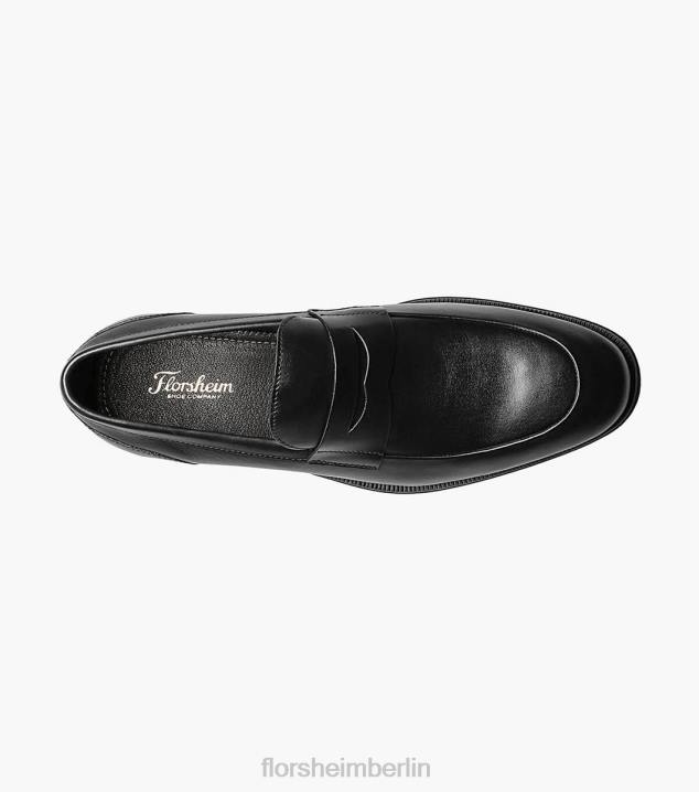 D280213 Schwarz Schuhwerk Männer Florsheim Jetson Moc-Toe-Penny-Loafer