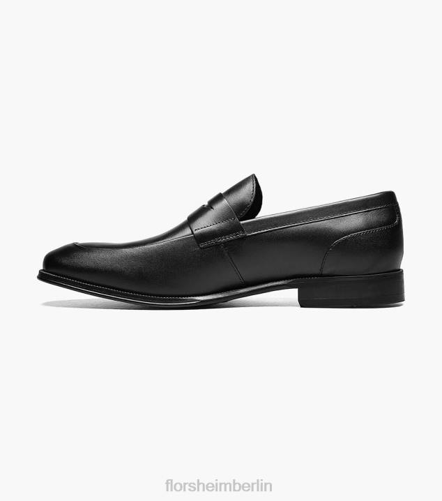 D280213 Schwarz Schuhwerk Männer Florsheim Jetson Moc-Toe-Penny-Loafer