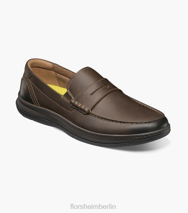 D280240 braunes Ch Schuhwerk Männer Florsheim zentraler Moc-Toe-Pennyloafer