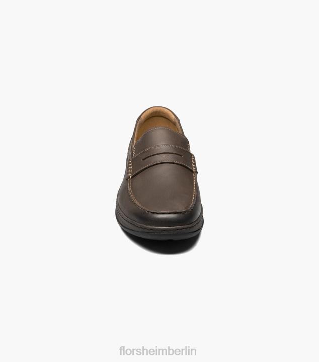 D280240 braunes Ch Schuhwerk Männer Florsheim zentraler Moc-Toe-Pennyloafer