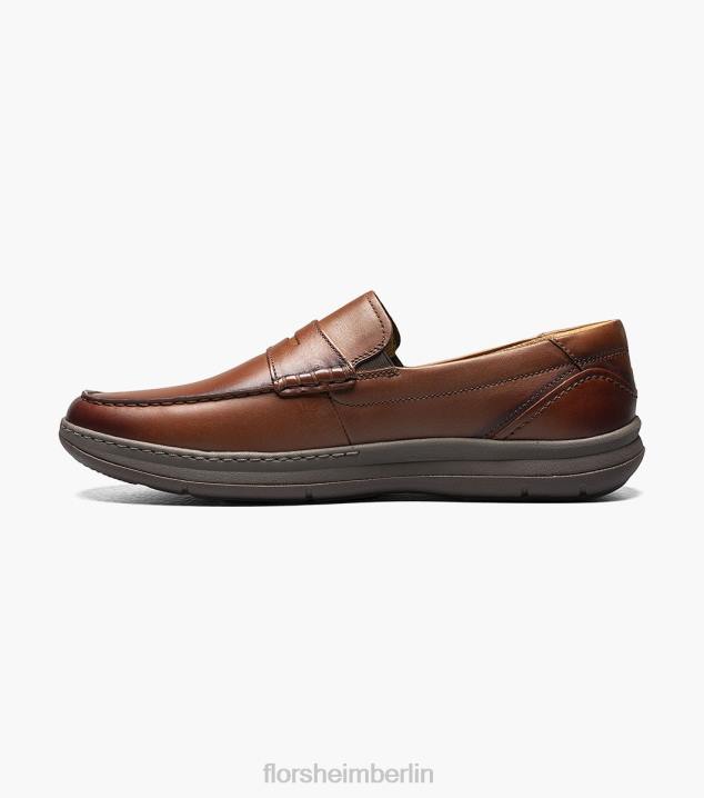 D280241 Cognac Schuhwerk Männer Florsheim zentraler Moc-Toe-Pennyloafer