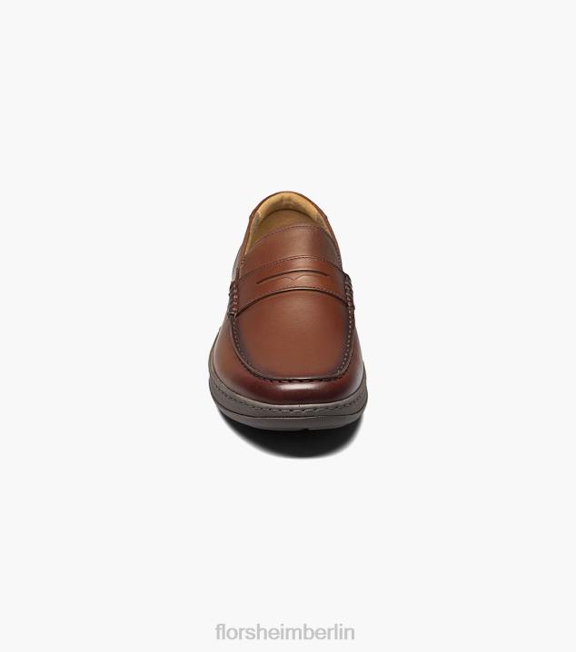 D280241 Cognac Schuhwerk Männer Florsheim zentraler Moc-Toe-Pennyloafer