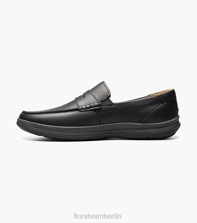 D280242 Schwarz Schuhwerk Männer Florsheim zentraler Moc-Toe-Pennyloafer