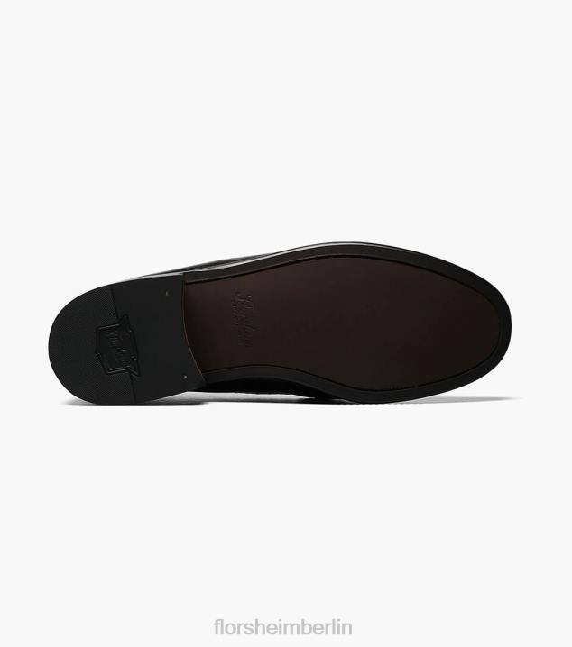 D280254 Schwarz Schuhwerk Männer Florsheim Pisa Mokassin mit Mokassin und Quaste