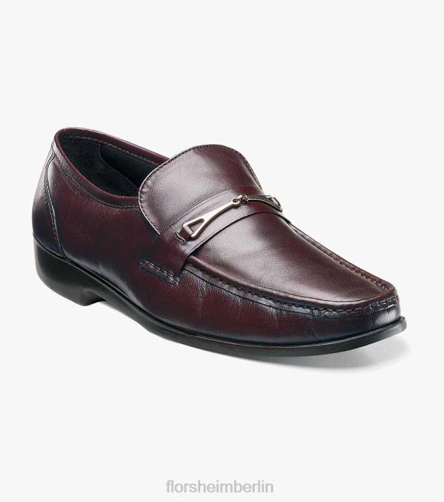 D280256 Burgund Schuhwerk Männer Florsheim Rovito Moc-Toe-Slipper