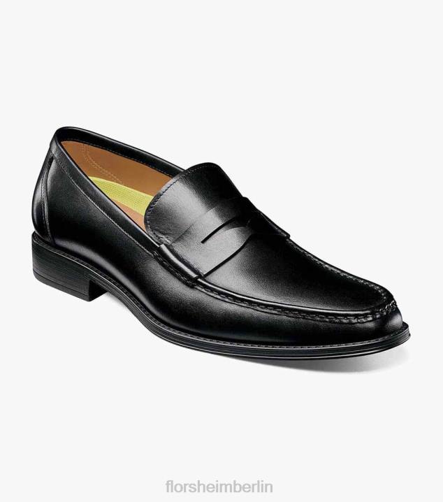 D280259 Schwarz Schuhwerk Männer Florsheim Amelio Moc-Toe-Pennyloafer