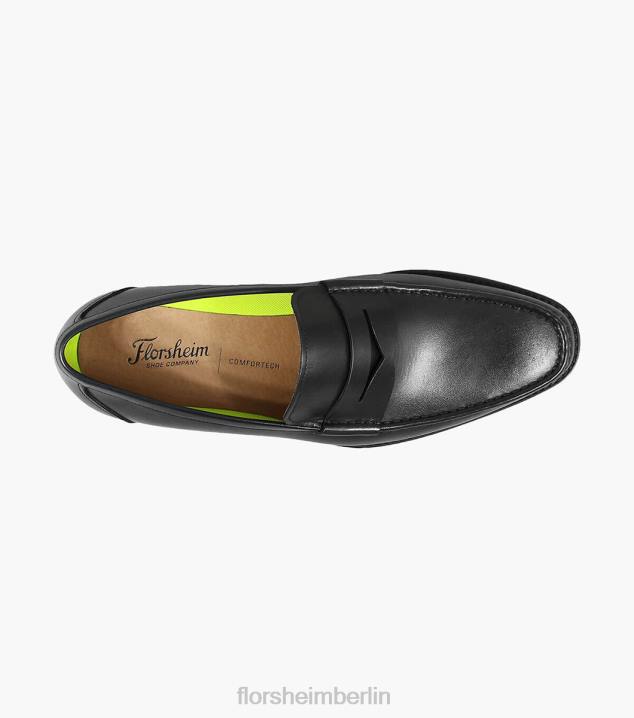 D280259 Schwarz Schuhwerk Männer Florsheim Amelio Moc-Toe-Pennyloafer