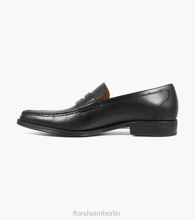 D280259 Schwarz Schuhwerk Männer Florsheim Amelio Moc-Toe-Pennyloafer