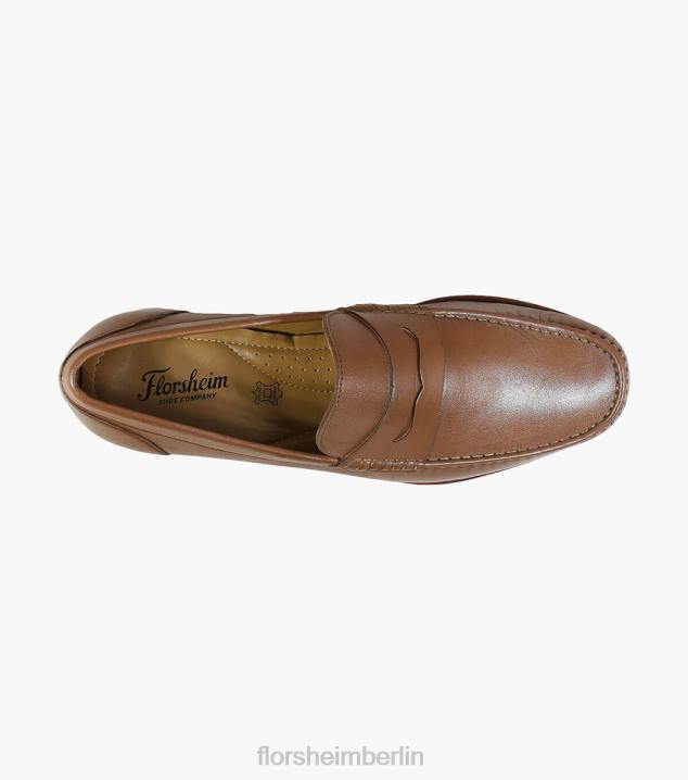 D280263 Cognac Schuhwerk Männer Florsheim Beaufort Moc-Toe-Penny-Loafer