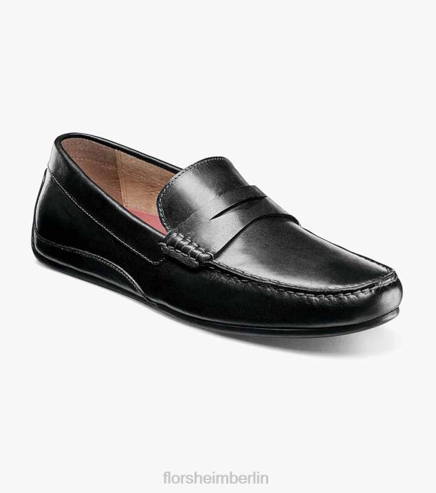 D280266 Schwarz Schuhwerk Männer Florsheim Drossel-Moc-Toe-Penny-Loafer