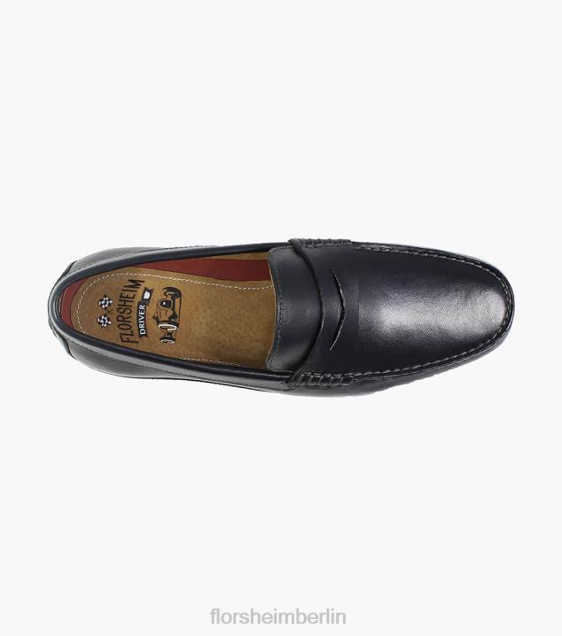D280266 Schwarz Schuhwerk Männer Florsheim Drossel-Moc-Toe-Penny-Loafer