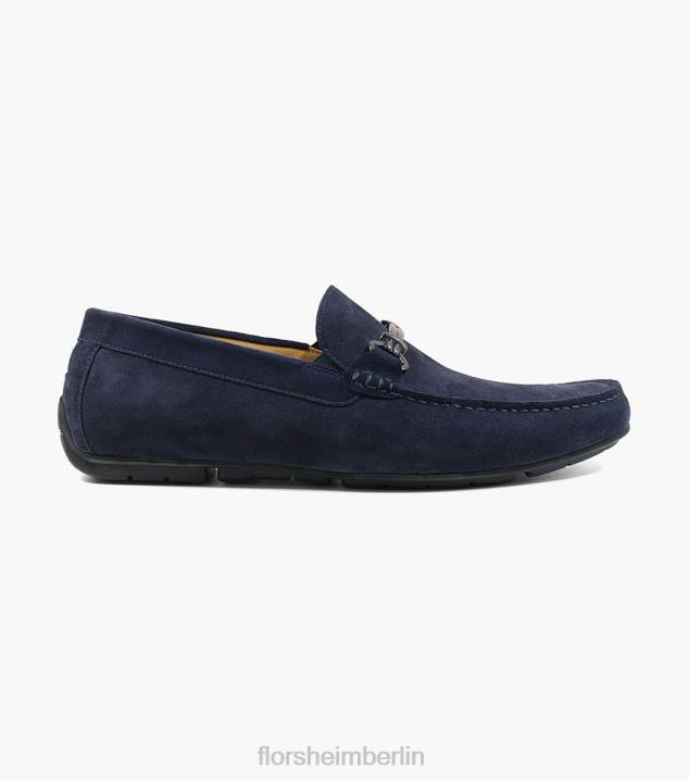 D280271 marineblaues Wildleder Schuhwerk Männer Florsheim Moc-Toe-Loafer von Dubino