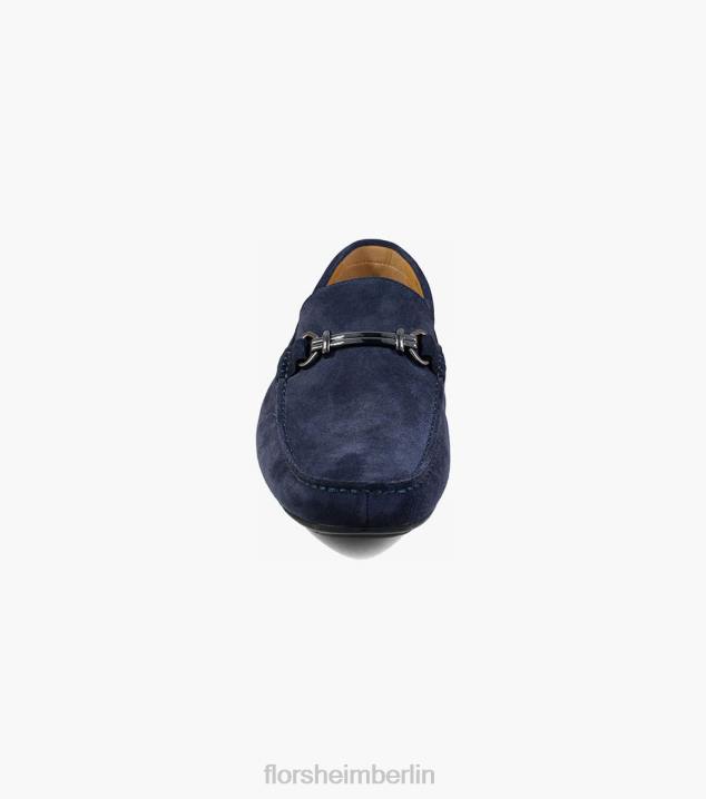 D280271 marineblaues Wildleder Schuhwerk Männer Florsheim Moc-Toe-Loafer von Dubino