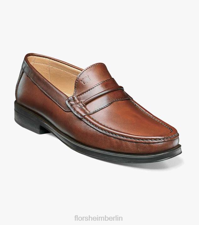 D280274 bräunen Schuhwerk Männer Florsheim Palace Moc-Toe-Loafer mit Riemen