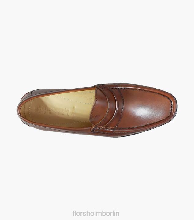 D280274 bräunen Schuhwerk Männer Florsheim Palace Moc-Toe-Loafer mit Riemen
