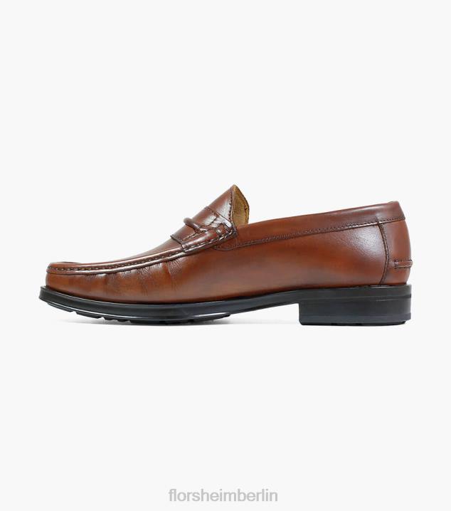 D280274 bräunen Schuhwerk Männer Florsheim Palace Moc-Toe-Loafer mit Riemen