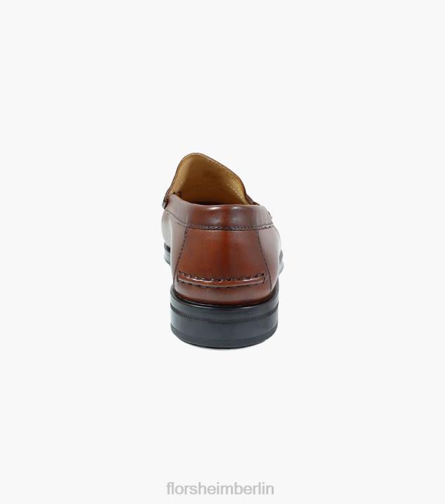 D280274 bräunen Schuhwerk Männer Florsheim Palace Moc-Toe-Loafer mit Riemen