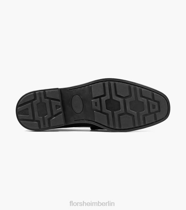D280275 Schwarz Schuhwerk Männer Florsheim Palace Moc-Toe-Loafer mit Riemen