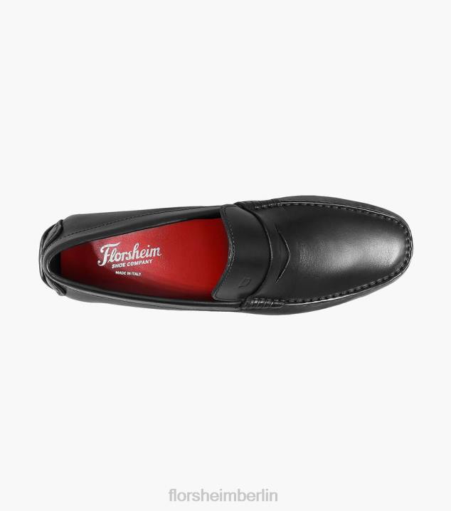 D280284 Schwarz Schuhwerk Männer Florsheim Egan Moc-Toe-Penny-Loafer