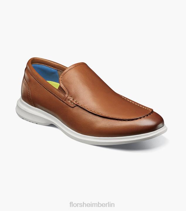 D2803 Cognac Schuhwerk Männer Florsheim Hamptons venezianische Mokassin mit Moc-Toe